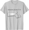 BIGHOOK Bassachusetts Fishing Striped Bass Surf Fishing Funny Shirt - Silver Grey