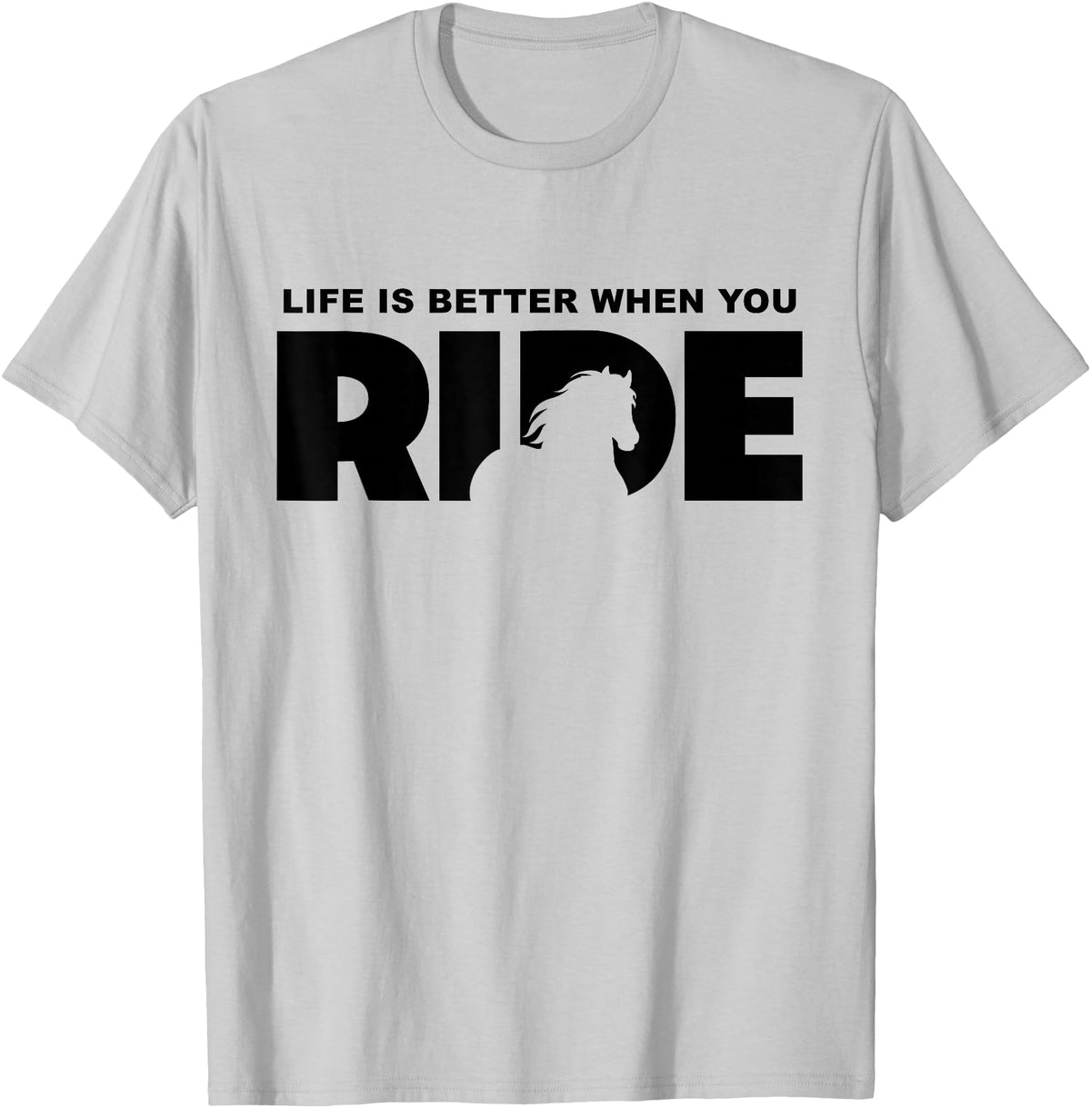 BASBO Horse Riding T-Shirt - Silver Grey