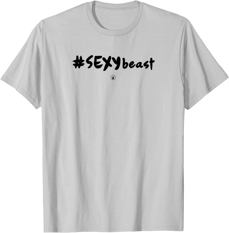 SEXY BEAST Gym Rabbit Workout Gym Fitness MMA T-Shirt in Silver Grey