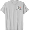 Easter Skeleton Bunny Pocket Funny Rabbit Men Women Kids T-Shirt in Silver Grey