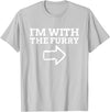 Furry Fandom Gifts I'm with The Furry T-Shirt - Silver Grey