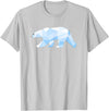 MKaur Cool Polar Bear Pattern Gift for Zoo Animal Lovers T-Shirt - Silver Grey