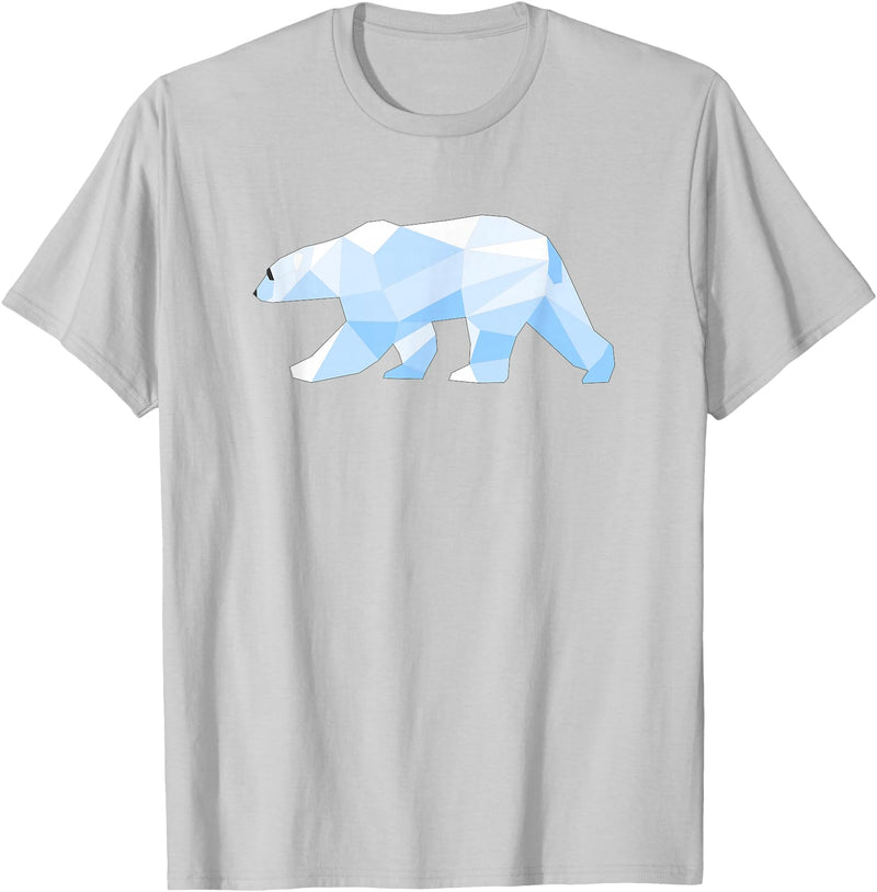 MKaur Cool Polar Bear Pattern Gift for Zoo Animal Lovers T-Shirt - Silver Grey