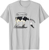 InGENIUS Novelty Cow & Millk Cow and Milk I Am Your Father Funny Parody Cartoon T-Shirt - Silver Grey