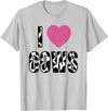 I Love Cows Outfit I Love Cows T-Shirt - Silver Grey
