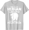 Funny Polar Bear Shirts Human Costume - Polar Bear Lover Zookeeper Wildlife T-Shirt - Silver Grey