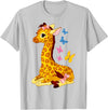 Funny giraffe drawing Gift Ideas Funny Giraffe Drawing Forest Ranger Cool Giraffe Mom T-Shirt - Silver Grey