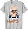 Weightlifting Hamster Tiny but Mighty! T-Shirt - Silver Grey