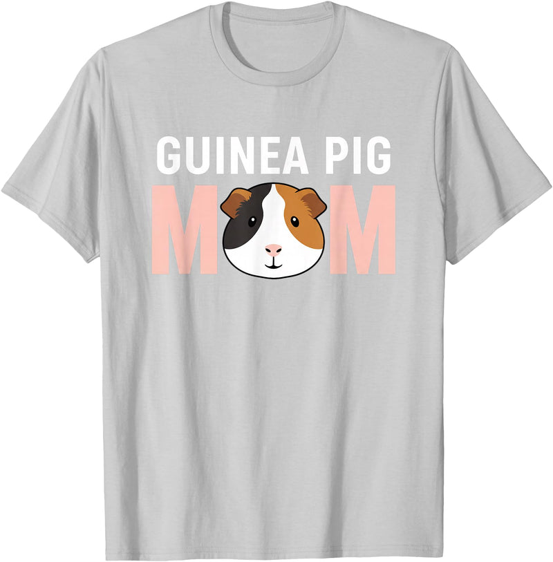 Cavy Mom Designs FarmAnimal Guinea Pig Mom Cavy Owner Mom Design T-Shirt - Silver Grey