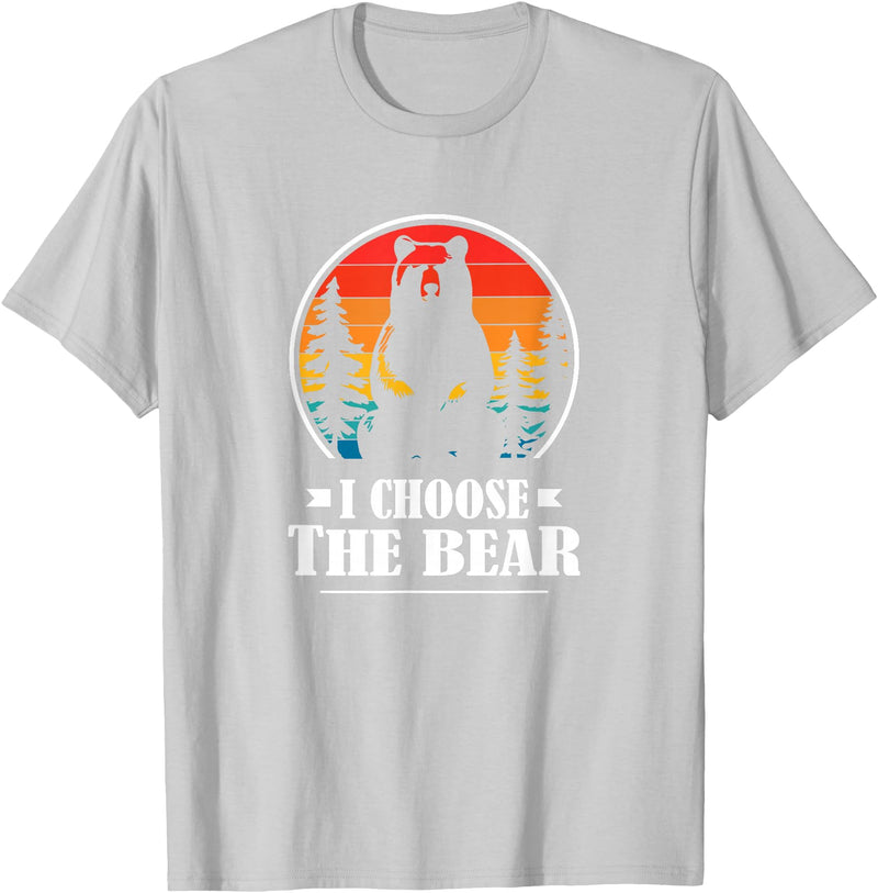 MeToo Angry Radical Feminist Gift Shirts & Hoodies Womens Retro Vintage This Is Why I Choose The Bear T-Shirt - Silver Grey