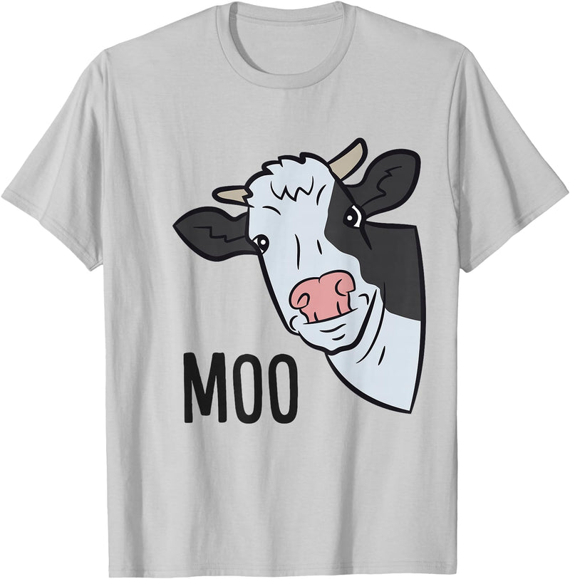Cow Farm Animal Tees For Cow Lovers Cow Moo Farm Animal Funny Cow T-Shirt - Silver Grey