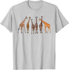 Giraffe Gift For Giraffe Lover Accessories & Stuff Cute Giraffe Design for Men Women Safari Zoo Giraffe Lovers T-Shirt - Silver Grey