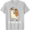 The Llama Lover No Prob-llama Cute No Prob Llama T-Shirt - Silver Grey