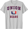 Official High School Fan Gear Union High School Bears T-Shirt - Silver Grey