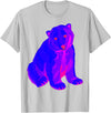 EDM Polar Bear T-Shirt EDM Electronic Techno Polar Bear Trippy Rave Shirt T-Shirt - Silver Grey