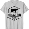 Farm and Holstein Cow for Men and Cattle Clothing Holstein Cattle - Holstein Cow for Farmers T-Shirt - Silver Grey
