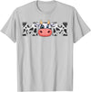 ETHRLO cow im one birthday decorations Shirts Mom Cow Print Cowboy Animal Pattern Farmer Cow Mother Mom T-Shirt - Silver Grey