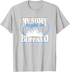 City Designs by Dennex Born in Buffalo T-Shirt - Silver Grey