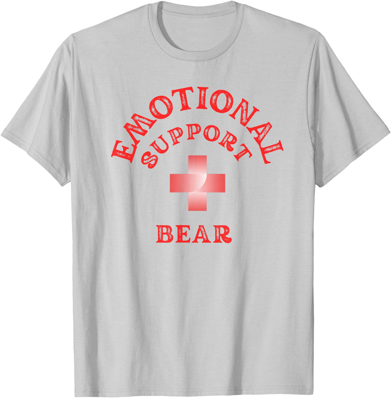 Ink’d and threads Emotional Support Bear T-Shirt - Silver Grey