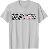 Cow Family Matching Birthday Tee For Mom Dad Kids Sister of The Birthday Boy Funny Cow Sí Family Matching T-Shirt - Silver