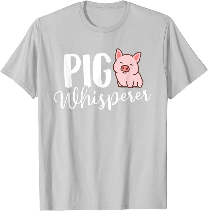 Funny Pig Lover Shirts Pig Whisperer - Pig Lover Pig Farming Piglet Farmer Farm T-Shirt Small - Silver Grey