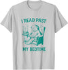 Insightsy I Read Past My Bedtime Vintage Funny Teddy Bear Graphic Tees T-Shirt - Silver Grey