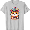 Birthday Hamster for Children Birthday Hamster T-Shirt - Silver Grey