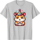 Birthday Hamster for Children Birthday Hamster T-Shirt - Silver Grey
