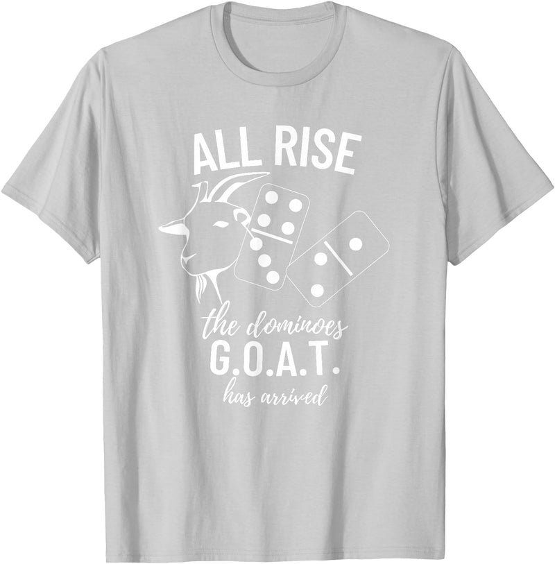 Dominoes Uniform Apparel Dominoes G.O.A.T All Rise Champ - Dominoes T-Shirt - Silver Grey