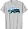Retro National Park Shirts Bear Vintage National Park Bear Wildlife Mountains T-Shirt - Silver Grey