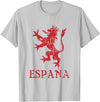 Threadrock Espana Spain Lion Symbol Spanish Spanish Pride T-Shirt - Silver Grey
