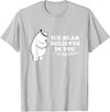 Mens Ice Bear Shirt Mens Ice Bear Tshirt Animal Gift Tee T-Shirt - Silver Grey
