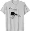 Funny Pigeon Apparel Tee Co. Stay Coo Pigeon Cool Bird Lovers Funny Bird Meme Saying T-Shirt - Silver Grey