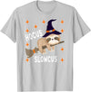 Funny Sloth Witch Halloween Costume 2021 Hocus Slowcus Cute Funny Sloth Halloween 2021 Costume Gift T-Shirt - Silver Grey
