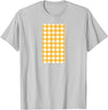 Buffalo Plaid and Checkered Squares Yellow Checkered Square Buffalo Plaid T-Shirt - Silver Grey