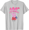 Peppa Pig 100th Day Of School Celebration Confetti T-Shirt - Silver Grey