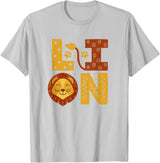 SHIRTSIDE Lion Lion Wild Animal Lover T-Shirt - Silver Grey