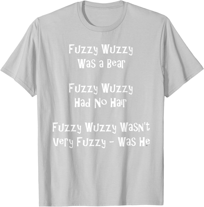Speech Therapist Gifts - Tongue Twisters! Fuzzy Wuzzy Was a Bear... Best Tongue Twister Gift T-Shirt - Silver Grey