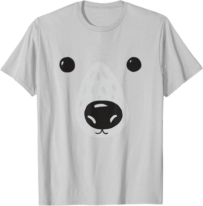 Polar Bear Kids Costume Bear Face Cool Zoo Polar Bear T-Shirt