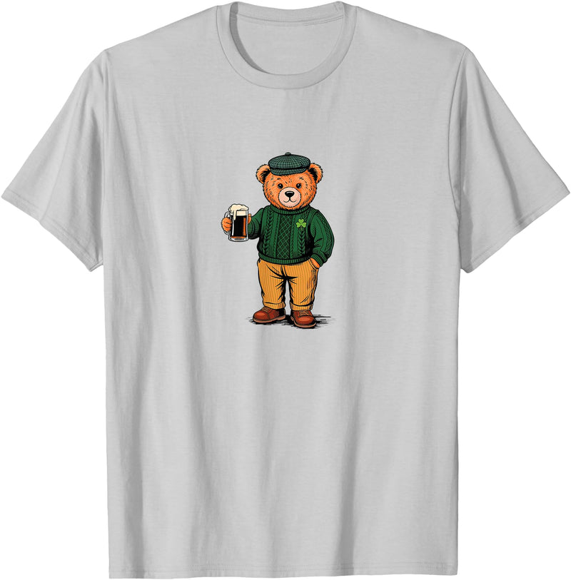 St Patricks Day Bear t -shir t St Patricks Day Bear T-Shirt - Silver Grey