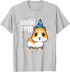 Guinea Pig Birthday by Joy Haus Guinea Pig Birthday Party Wheek Kid 10 Year Old 10th Outfit T-Shirt - Silver Grey