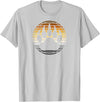 TeePanic LGBTQ Vintage Distressed Gay Bear Pride Claw Silhouette Horizon T-Shirt - Silver Grey