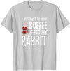 Rabbit Lover Coffee Funny Bunny Mom Gift T-Shirt in Silver Grey