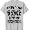 Holy Cow 100 Days Of School teachers Students Kids T-Shirt - Silver Grey