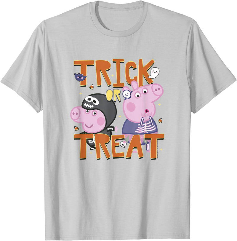 Peppa Pig Halloween Trick-or-Treat Spooky Costume Siblings T-Shirt - Silver Grey
