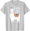 Mama Llama Lover Gifts by Memme Mama Llama Shirt for Women T-Shirt - Silver Grey