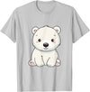 Polar Bears Shirts Cute Kawaii Polar Bears Lovers Gifts, White Bears T-Shirt - Silver Grey