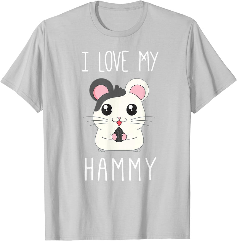 I Love My Hammy T Shirt for Hamster Lovers T-Shirt - Silver Grey