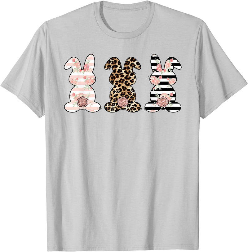 Cute Rabbit Lover Bunny Graphic T-Shirt (Silver Grey) in Silver Grey