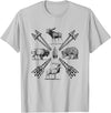 Moose Buffalo Bear Elk Wildlife Animals Moose Buffalo Bear Elk Wildlife Outdoorsman T-Shirt - Silver Grey